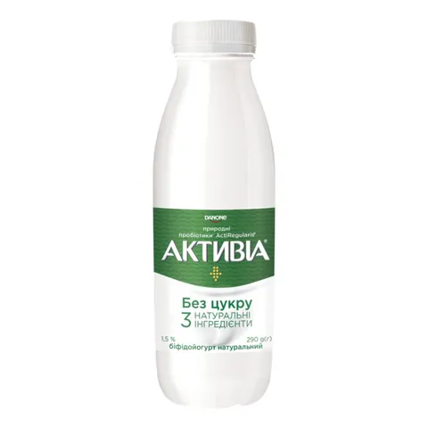 Йогурт Активіа питний 1,5% натуральний пет 290г (24730)