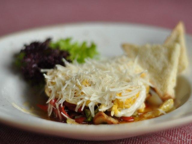 Скрамбл с овощами