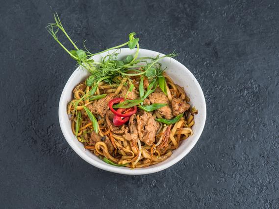 Лапша  яичная wok с говядиной