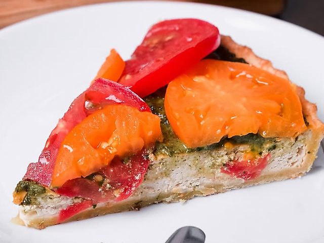 Кіш томати, Песто і крем-сир