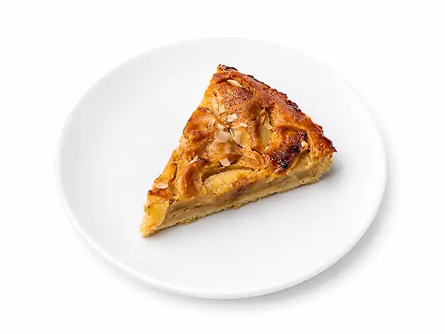 Apple pie with caramel and orange zest