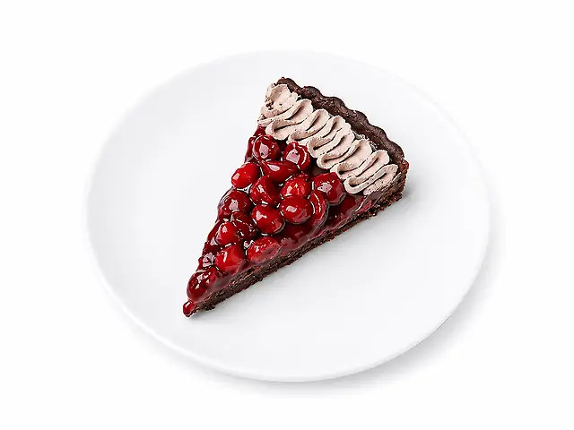 Cherry tart with chocolate