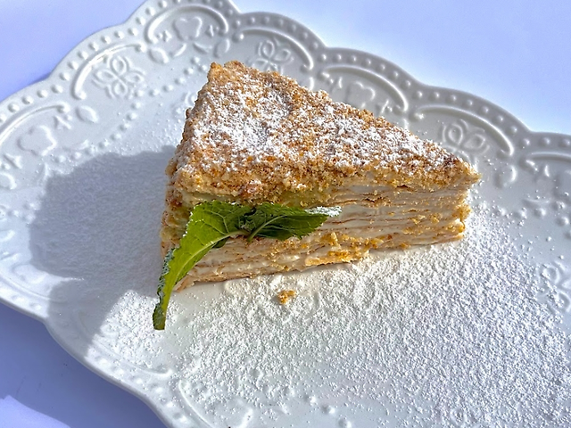 Napoleon with author's cream filling