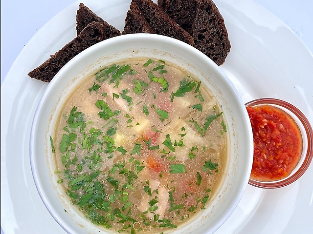 fish soup with salmon