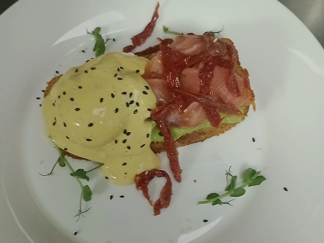 Avocado toast with salmon