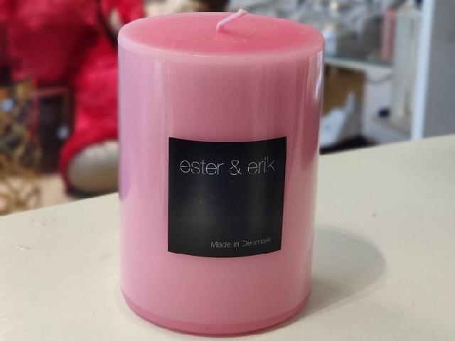 Свеча цилиндр ярко-розовая д-7,в-10см