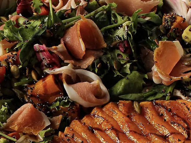 Салат з гарбузом та прошуто