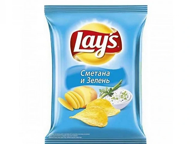 Чіпси Lays (сметана-зелень)