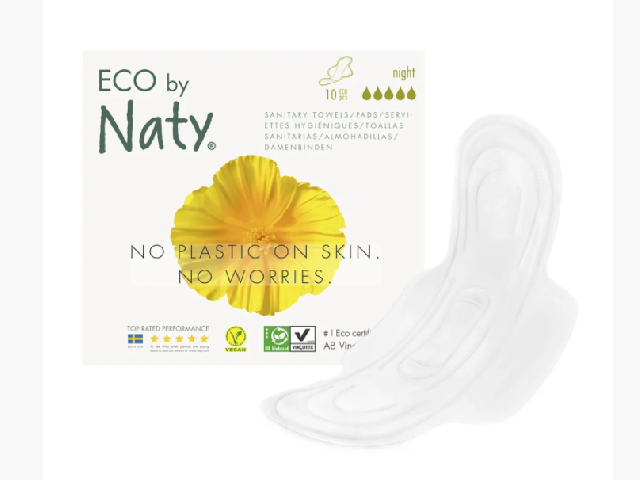 Органические прокладки Eco by Naty Night 10 шт