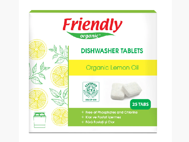 Органические таблетки для посудомоечной машины Friendly organic 25 шт