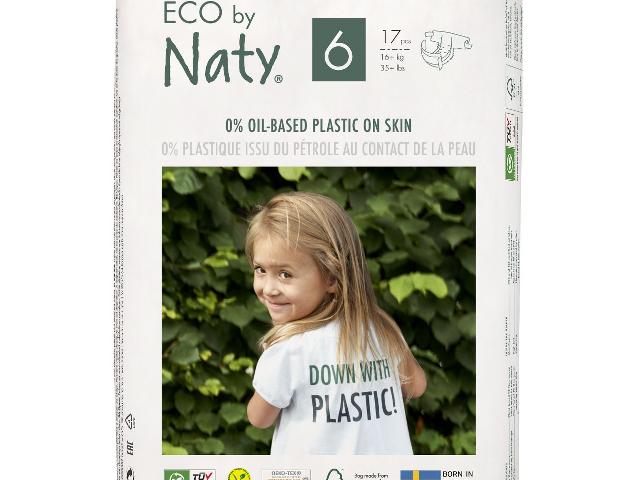 Органические подгузники Eco by Naty Размер 6 (от 16 кг) 17 шт