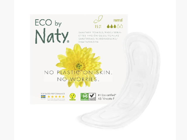 Органические прокладки Eco by Naty Normal 15 шт без крылышек