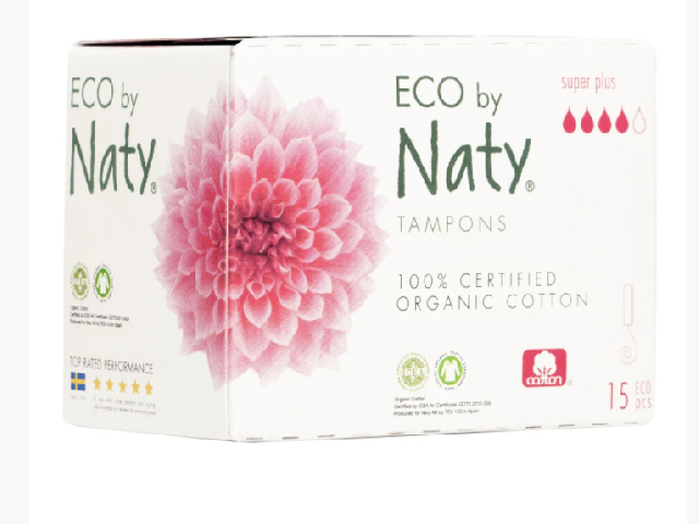 Органические тампоны Eco by Naty Super Plus 15 шт
