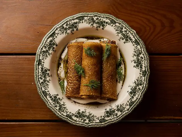 Млинці з фетою та шпинатом