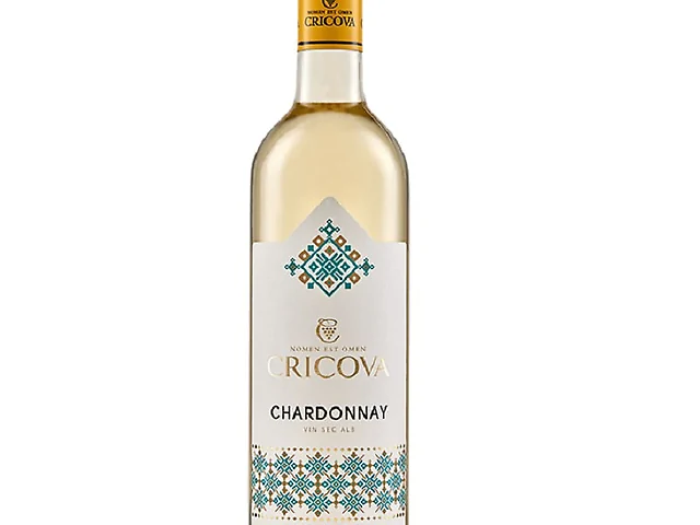 Вино Cricova Chardonnay Національне біле сухе 0,75л 11%