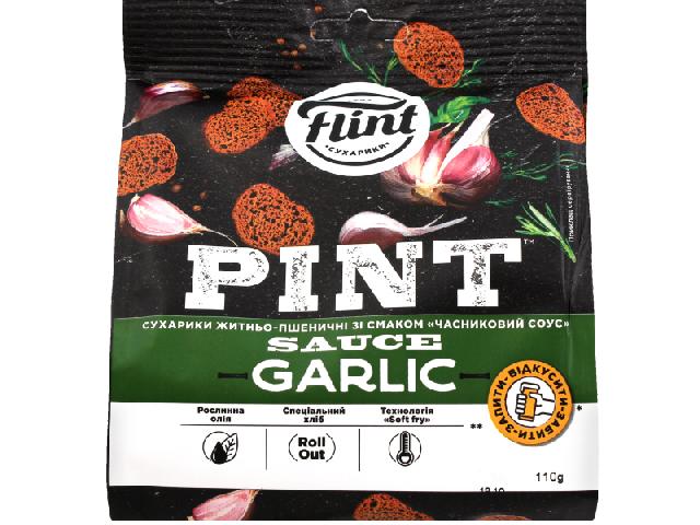 Сухарики "Flint Pint со вкусом чесночный соус" 110г