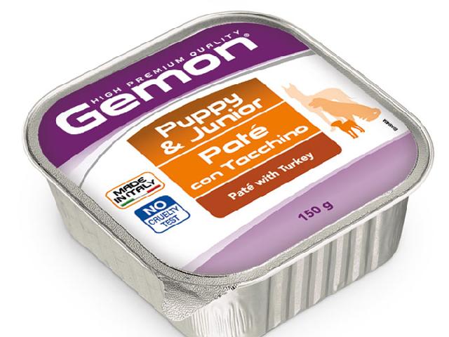GEMON DOG WET Puppy&Junior Turkey паштет, індичка, для цуценят 150гр
