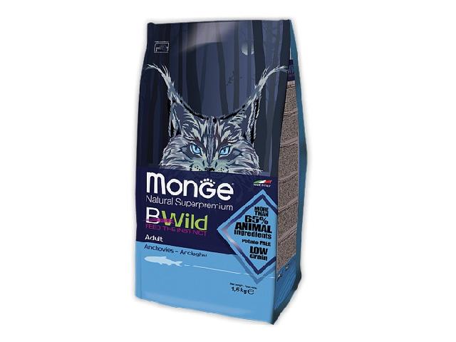 Monge Cat BWild Low Grain Anchovies анчоус, низькозерновий