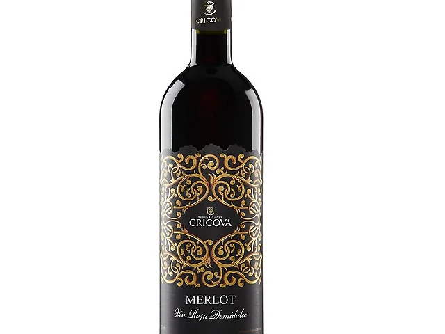 Вино Cricova Merlot Орнамент червоне напівсолодке 0,75 л 12.5%