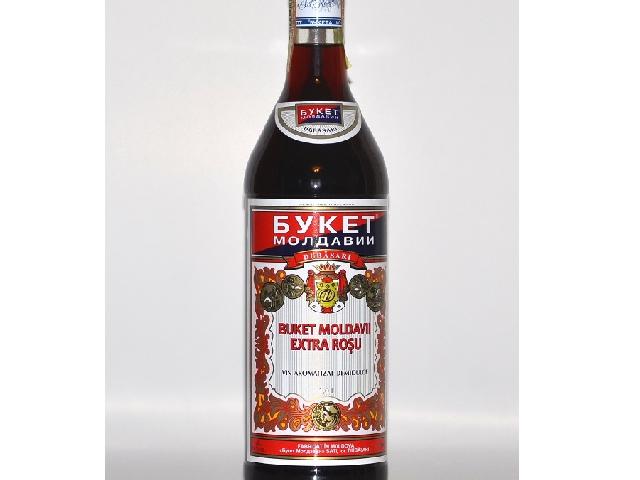 Вино Букет Молдавии Екстра красный сладкое 16% 1.0 л