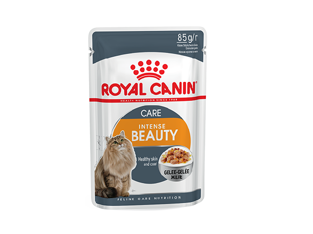 Royal Canin INTENSE BEAUTY in jelly, пауч для краси шерсті дорослих кішок, шматочки в желе, 85гр