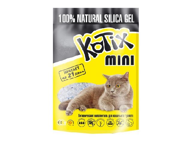 KOTIX силікагелевий наповнювач (silicagel cat litter)
