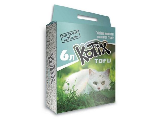 Наповнювач НЕ СИЛІКАГЕЛЕВИЙ KOTIX TOFU Classic без запаху (TOFU cat litter) 6L (2,5кг)