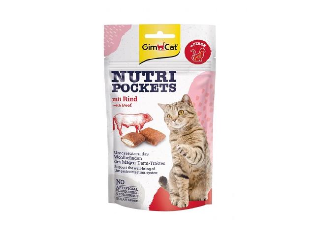 Nutri Pockets для кішок Яловичина + Солод (Мальт) 60г