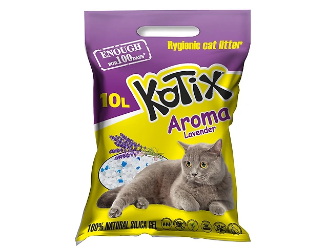 KOTIX силікагелевий наповнювач (silicagel cat litter) Lavender, KOTIX силікагелевий наповнювач (silicagel cat litter) Lavender, 3,8л (1,5кг)