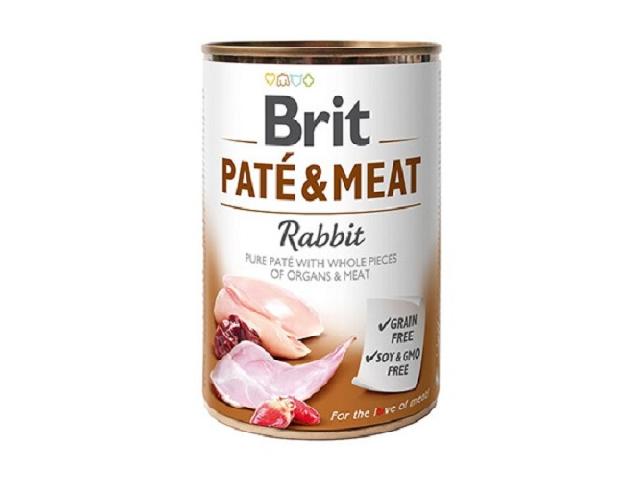Brit Pate&Meat Wet Dog Food with Rabbit з кроликом 400g