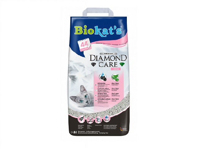 Biokats DIAMOND FRESH бентонітовий наповнювач (bentonite cat litter) 8L (7кг)