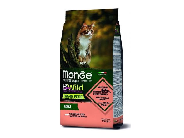 Monge Cat BWild Grain Free Salmon лосось, беззерновий 1,5кг