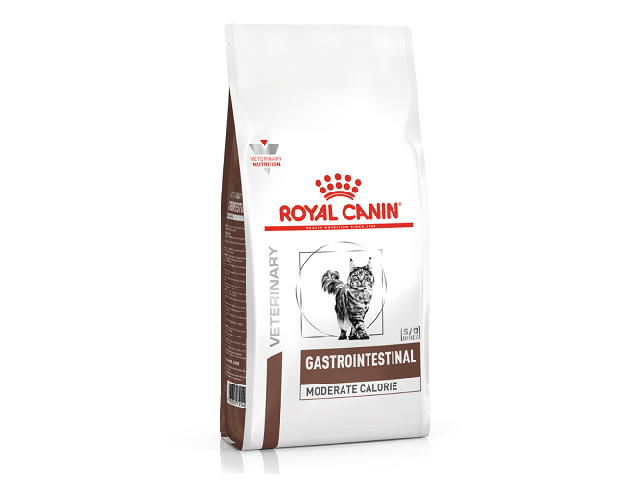 Royal Canin Cat VetDiet GASTRO INTESTINAL MODERATE CALORIE, низькокалорійна дієта для кішок при захворюваннях шлунково-кишкового тракту, Royal Canin Cat VetDiet GASTRO INTESTINAL MODERATE CALORIE, низькокалорійна дієта для кішок при захворюваннях шлунково-кишкового тракту, 2кг