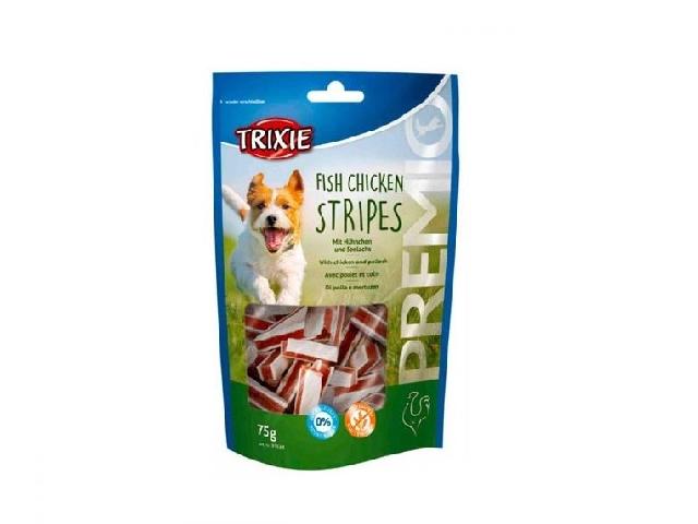 Trixie PREMIO Chicken and Pollock Stripes слайси з курки і лосося для собак 75 г (31534)