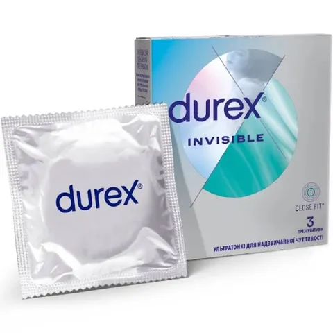 Презервативи Durex  3 Invisible (ультратонкі) (33152)