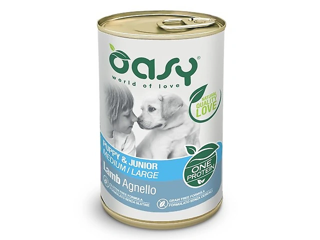 OASY DOG WET OAP Puppy&Junior Medium/Large ягня, 400гр.