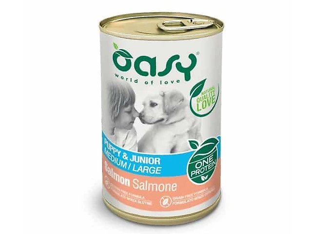 OASY DOG WET OAP Puppy&Junior Medium/Large лосось, 400кг.