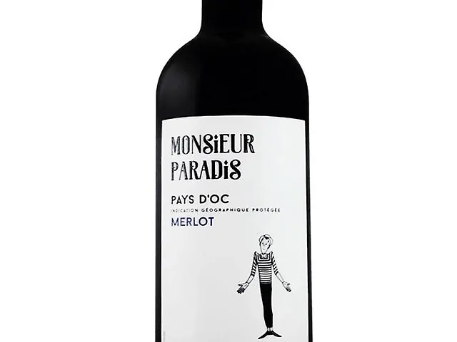 Вино Monsieur Paradis Merlot IGP, сухе черв 13,0%, 0,75л