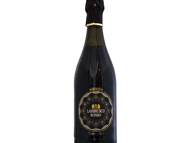 Вино Abbazia Lambrusco Rosso п/игристое п/сухое красное, 8%, 0,75