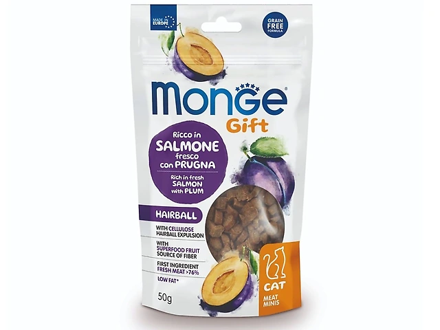 MONGEGIFTC MEATMIN HAIR лосось зі сливою ласощi для котів