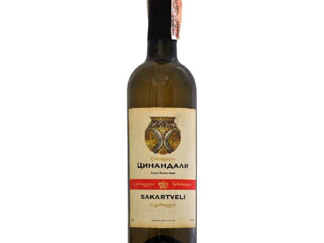 Вино Sakartvelі цинандали белое сухое  0,75л 13%