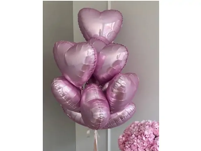 Фольговані рожеві сердечки