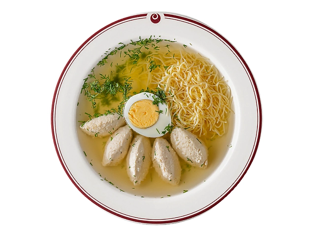 Курячий суп з вермішеллю та фрикадельками