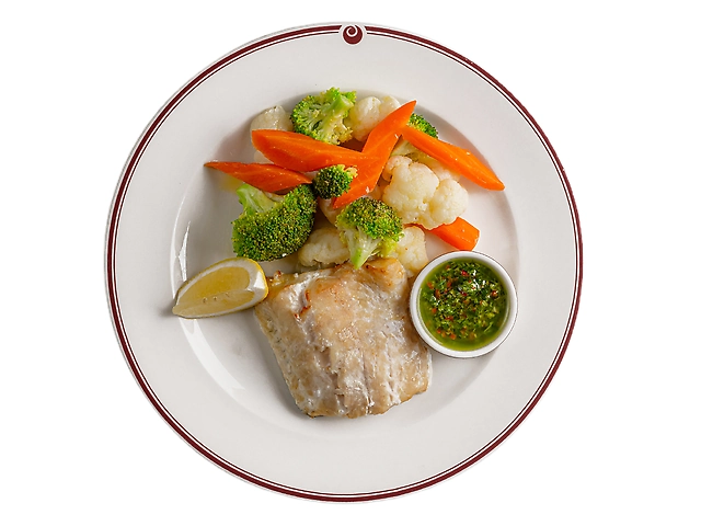 Судак із овочами