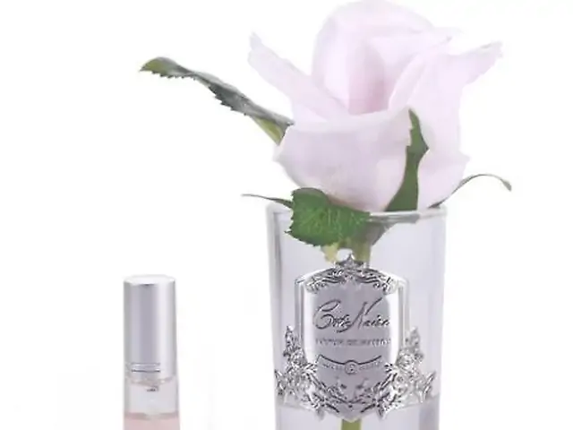 Rose Bud French Pink Clear Glass