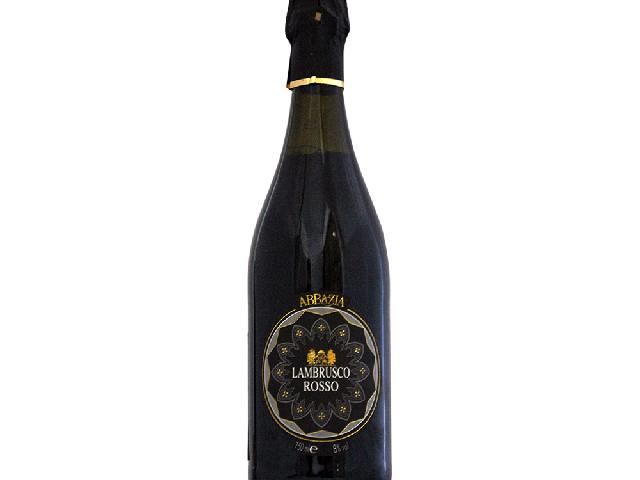 Вино Abbazia Lambrusco Rosso п/ігристе п/сухе червоне, 8%, 0,75