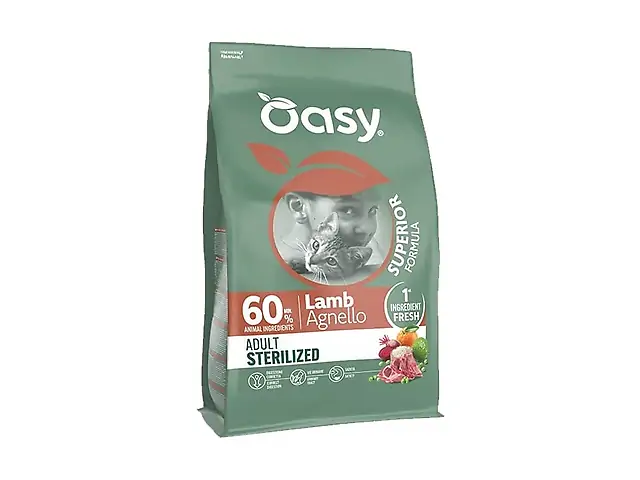 OASY SUPERIOR FORMULA з ягням для дорослих стерилізованих котів 0,3 кг