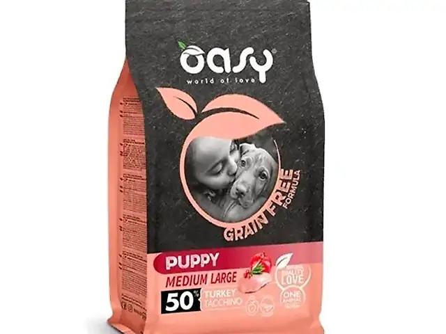 OASY GRAIN FREE FORMULA Puppy Medium/Large корм з індичкою, яблуком і журавлиною для дорослих собак міні порід 2,5 кг