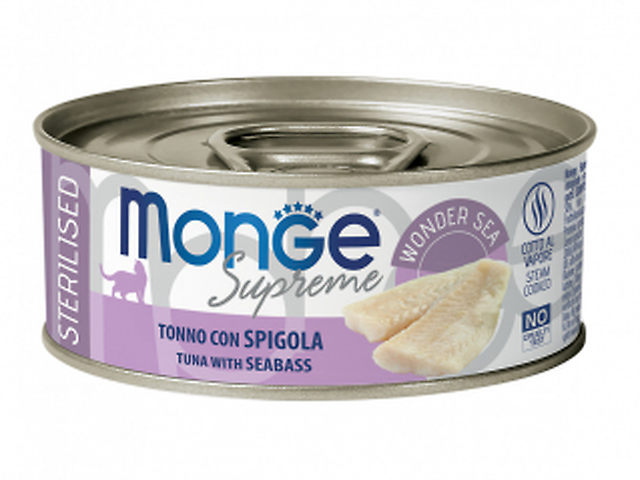 Monge Supreme Sterilised Cat, тунець та сібас 80 гр.