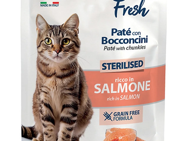 MONGE CAT WET Fresh Sterilised Salmon пауч, паштет лосось, 85 гр